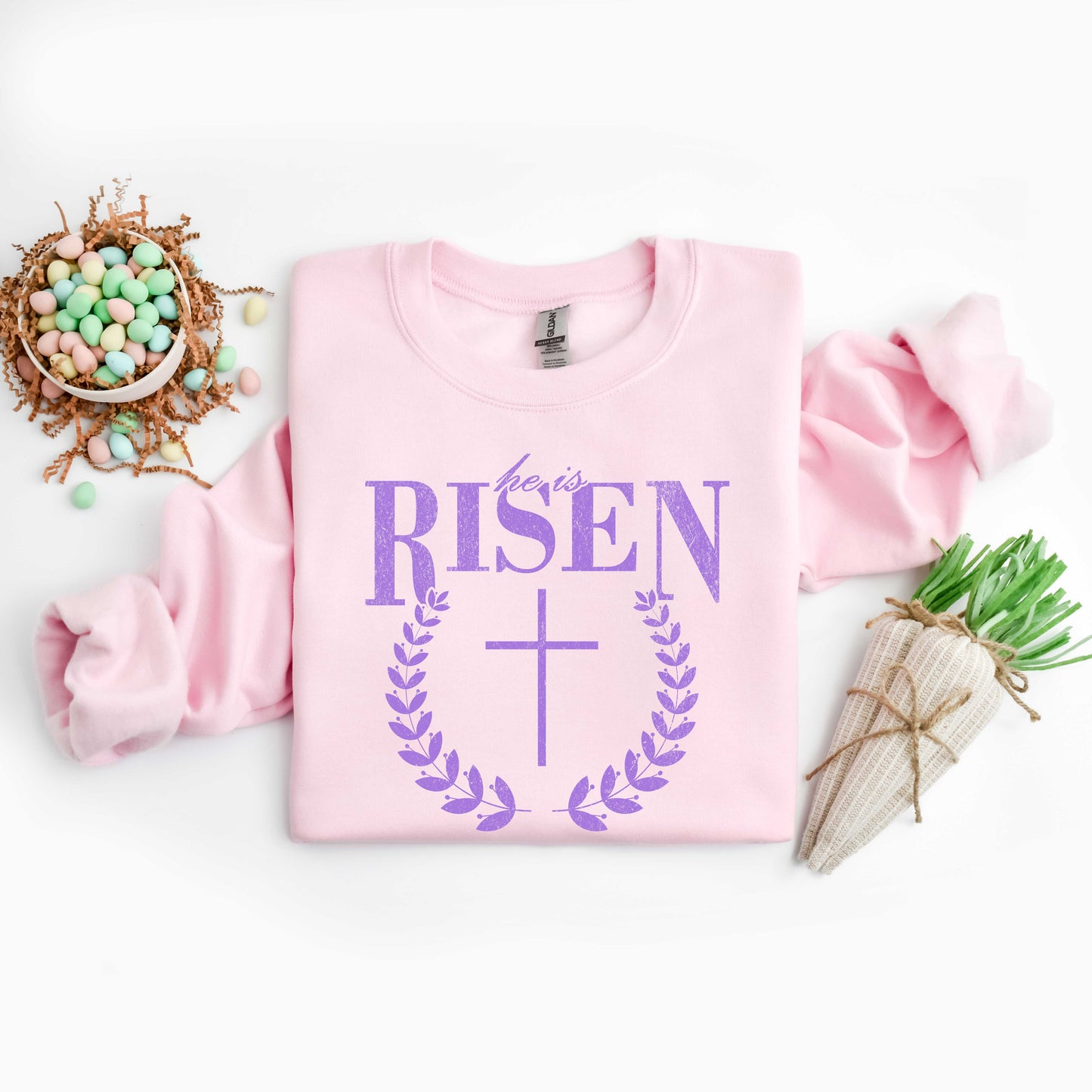 He Is Risen Grunge | Sweatshirt