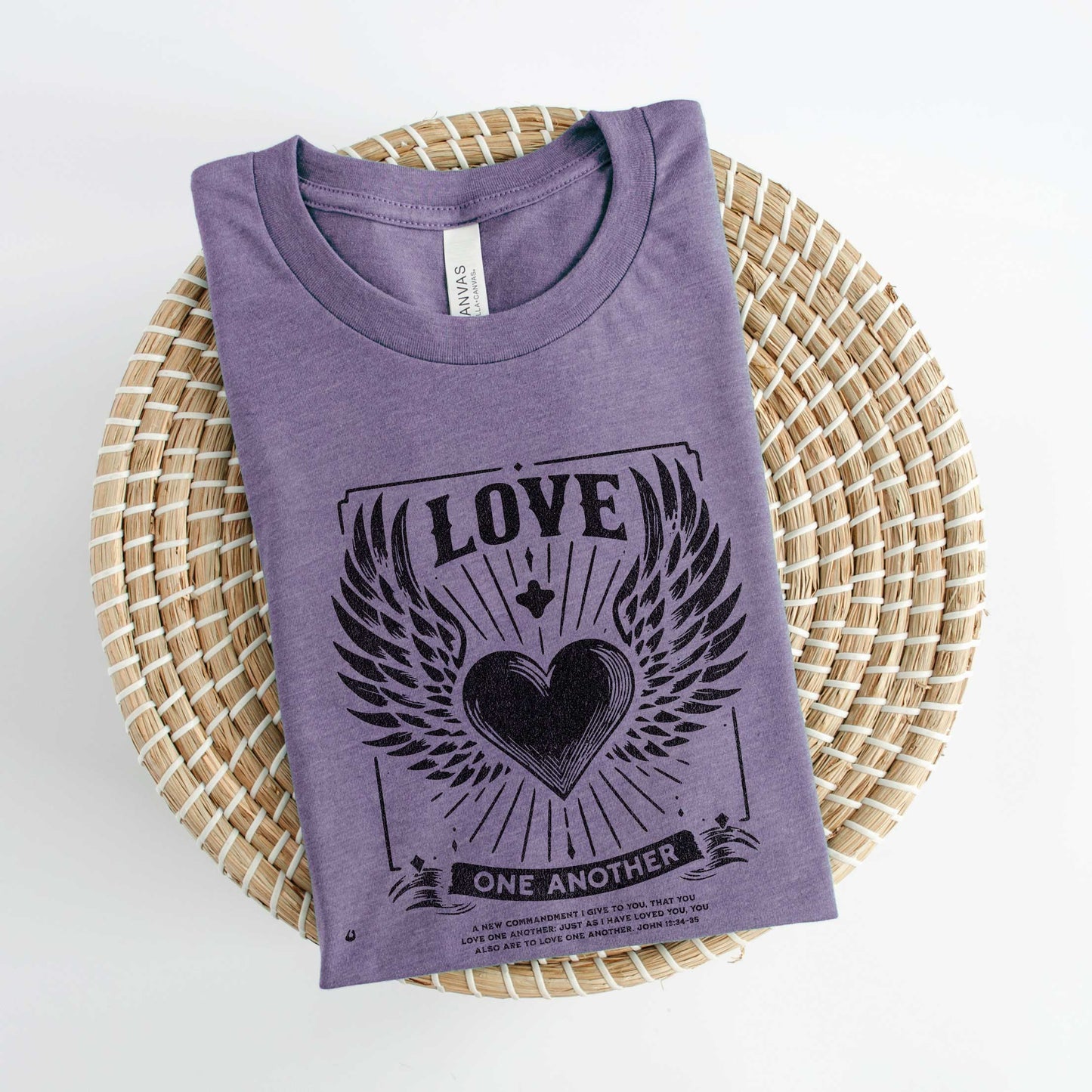 Love One Another Wings | Short Sleeve Crew Neck