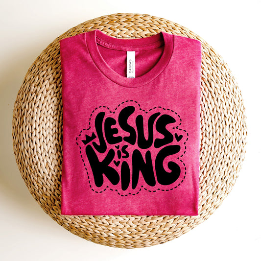 Jesus Is King Hearts | Short Sleeve Crew Neck