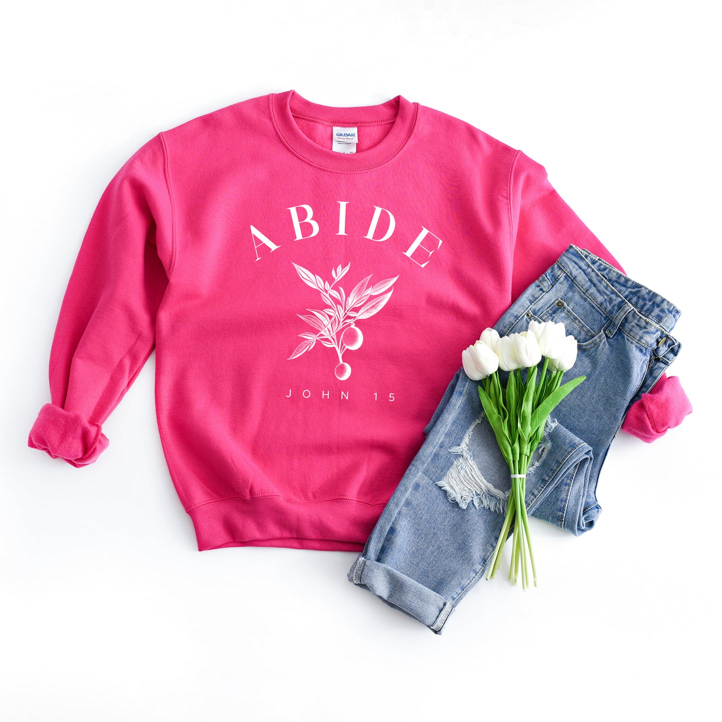 Abide Curved | Sweatshirt