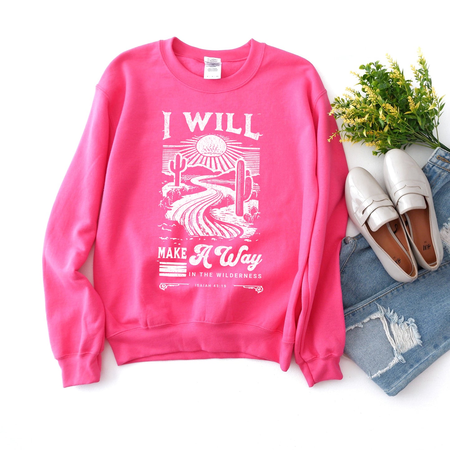 I Will Make a Way Cactus | Graphic Sweatshirt