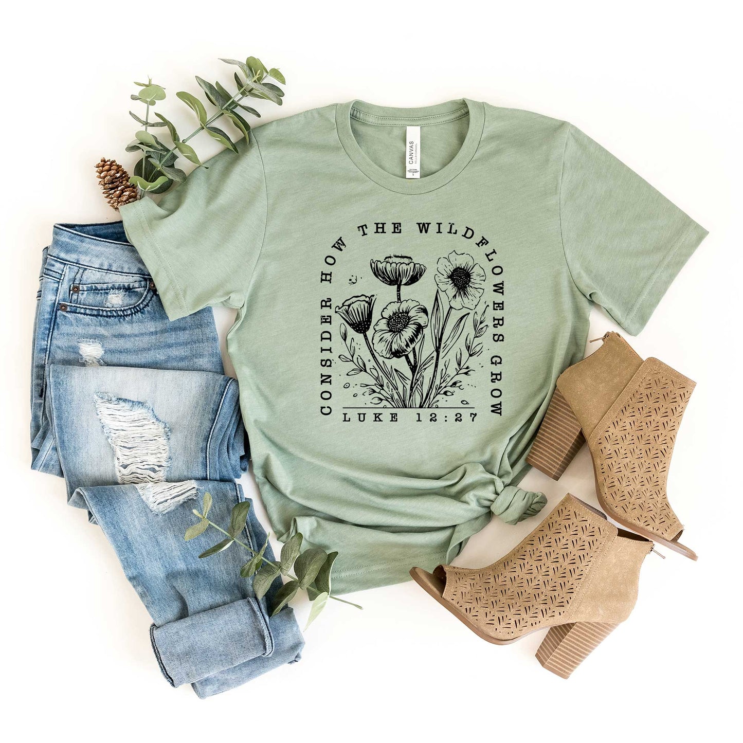 Wildflowers Grow | Short Sleeve Crew Neck