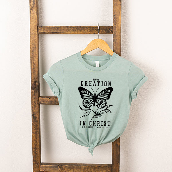 New Creation In Christ Butterflies Youth Short Sleeve Crew