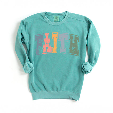 Faith Varsity | Garment Dyed Sweatshirt