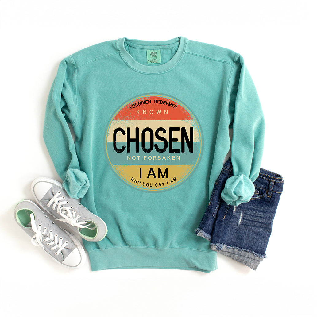 Chosen Not Forsaken Colorful | Garment Dyed Sweatshirt