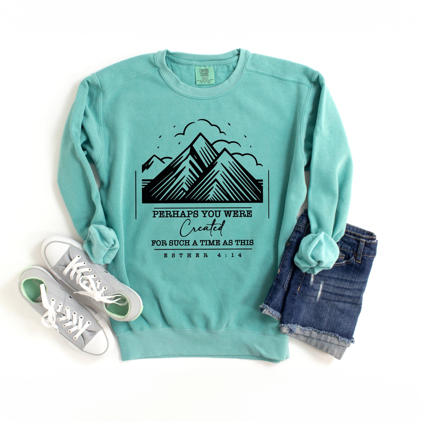 You Were Created Mountains | Garment Dyed Sweatshirt