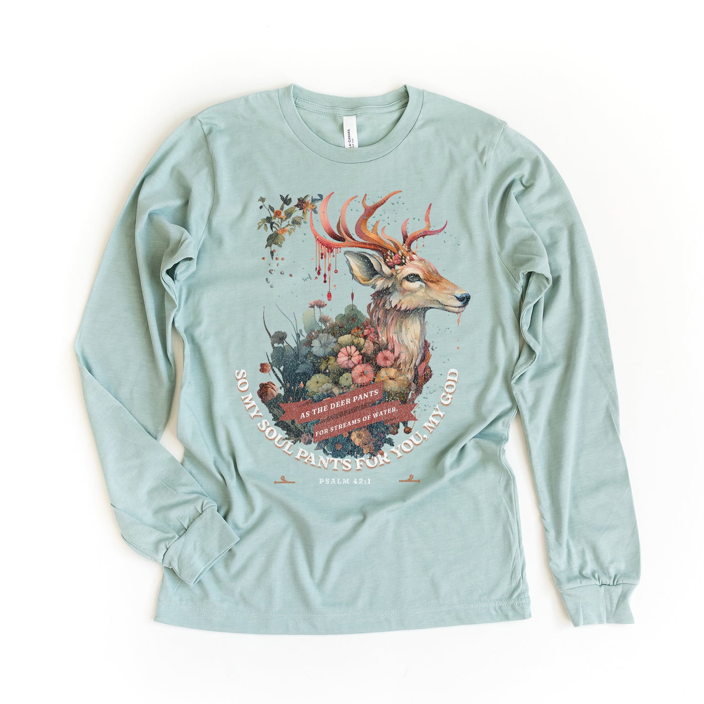 Deer Floral | Long Sleeve Crew Neck