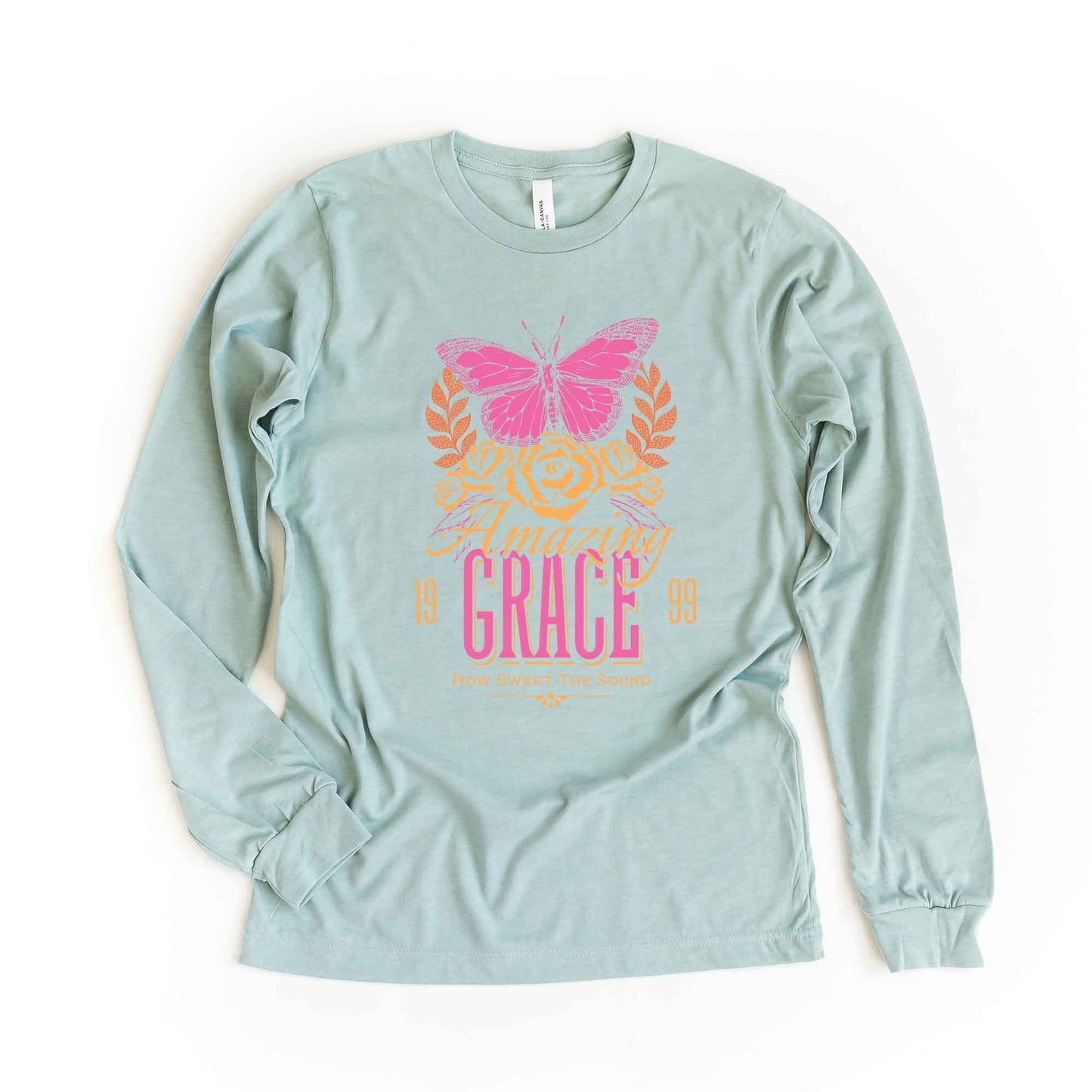 Amazing Grace Butterfly  | Long Sleeve Crew Neck