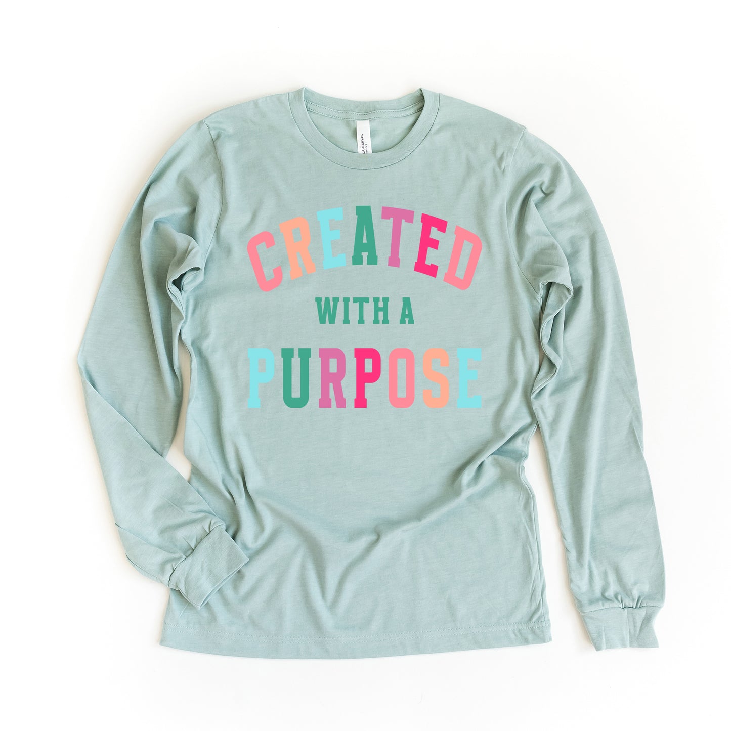 Created With A Purpose Colorful | Long Sleeve Crew Neck