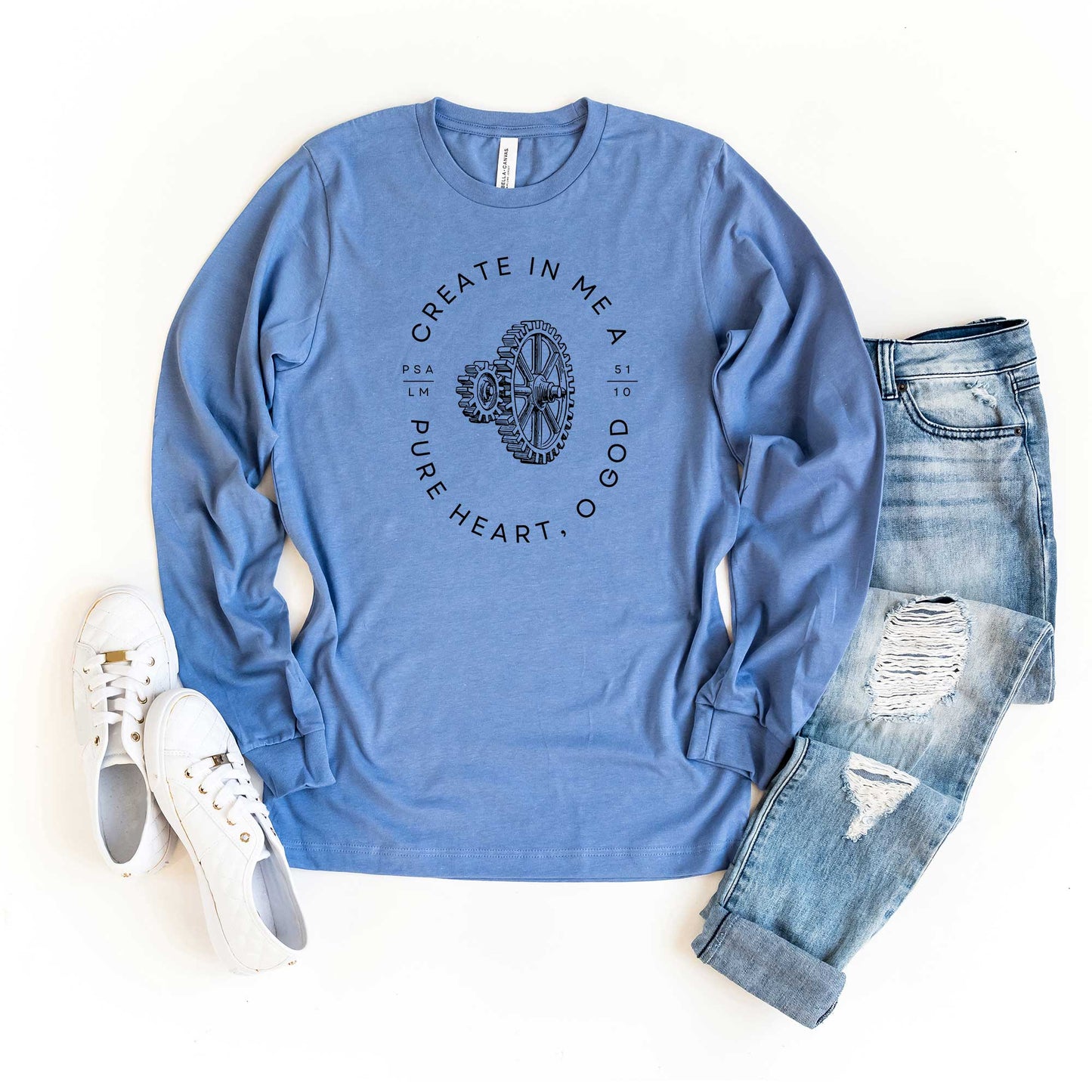 Pure Heart O God | Long Sleeve Crew Neck