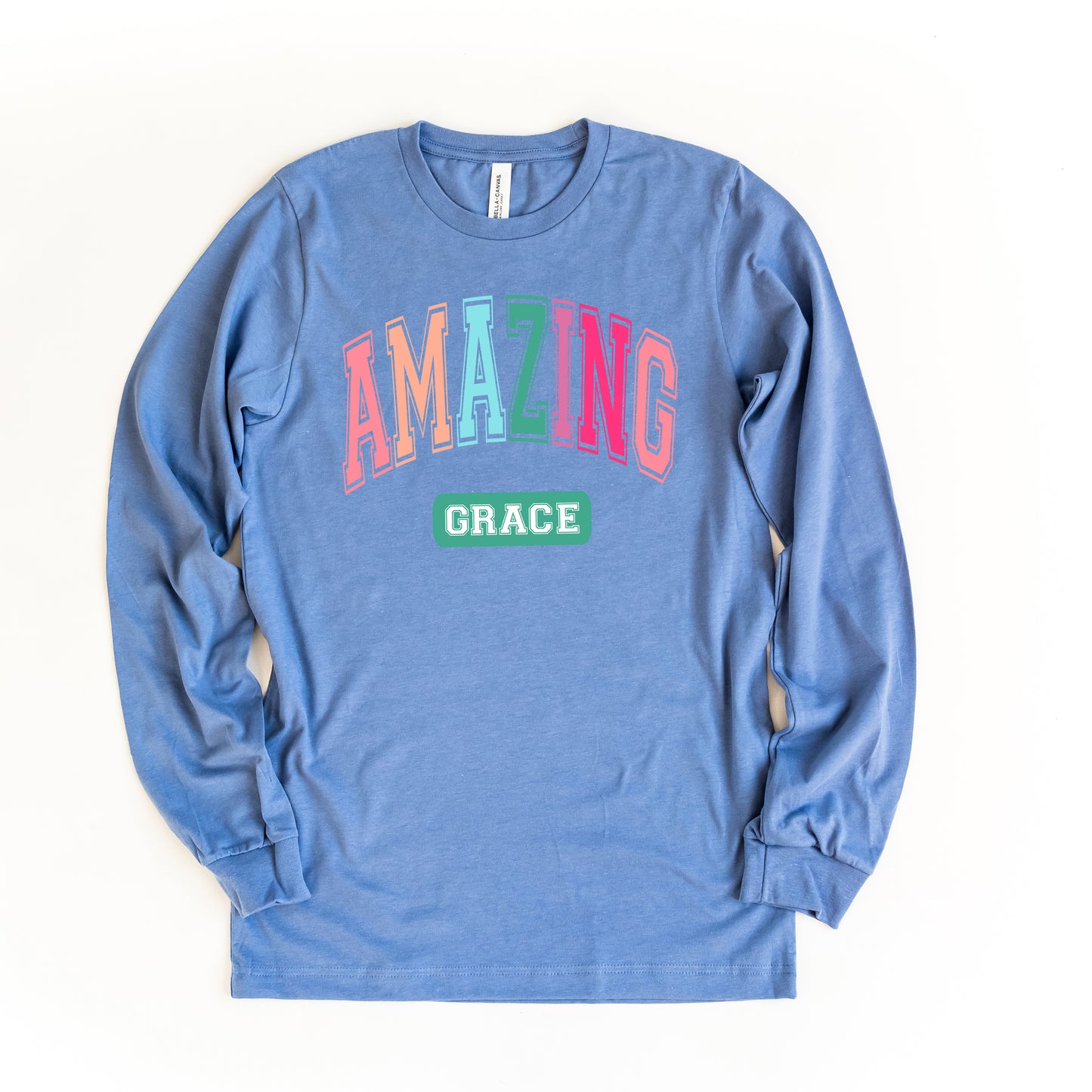 Grace Block Colorful | Long Sleeve Crew Neck