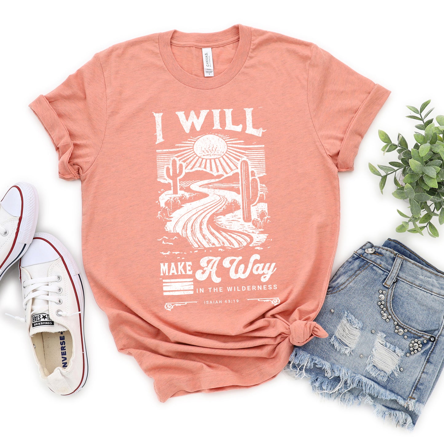 I Will Make A Way Cactus | Short Sleeve Crew Neck