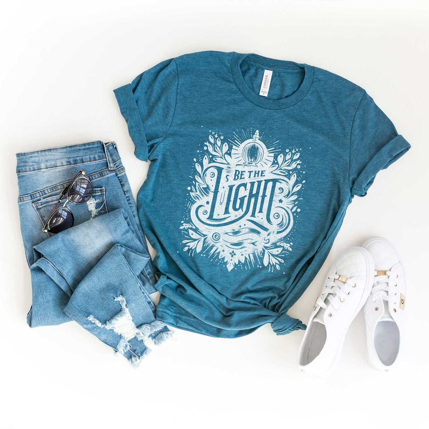 Be The Light Script | Short Sleeve Crew Neck