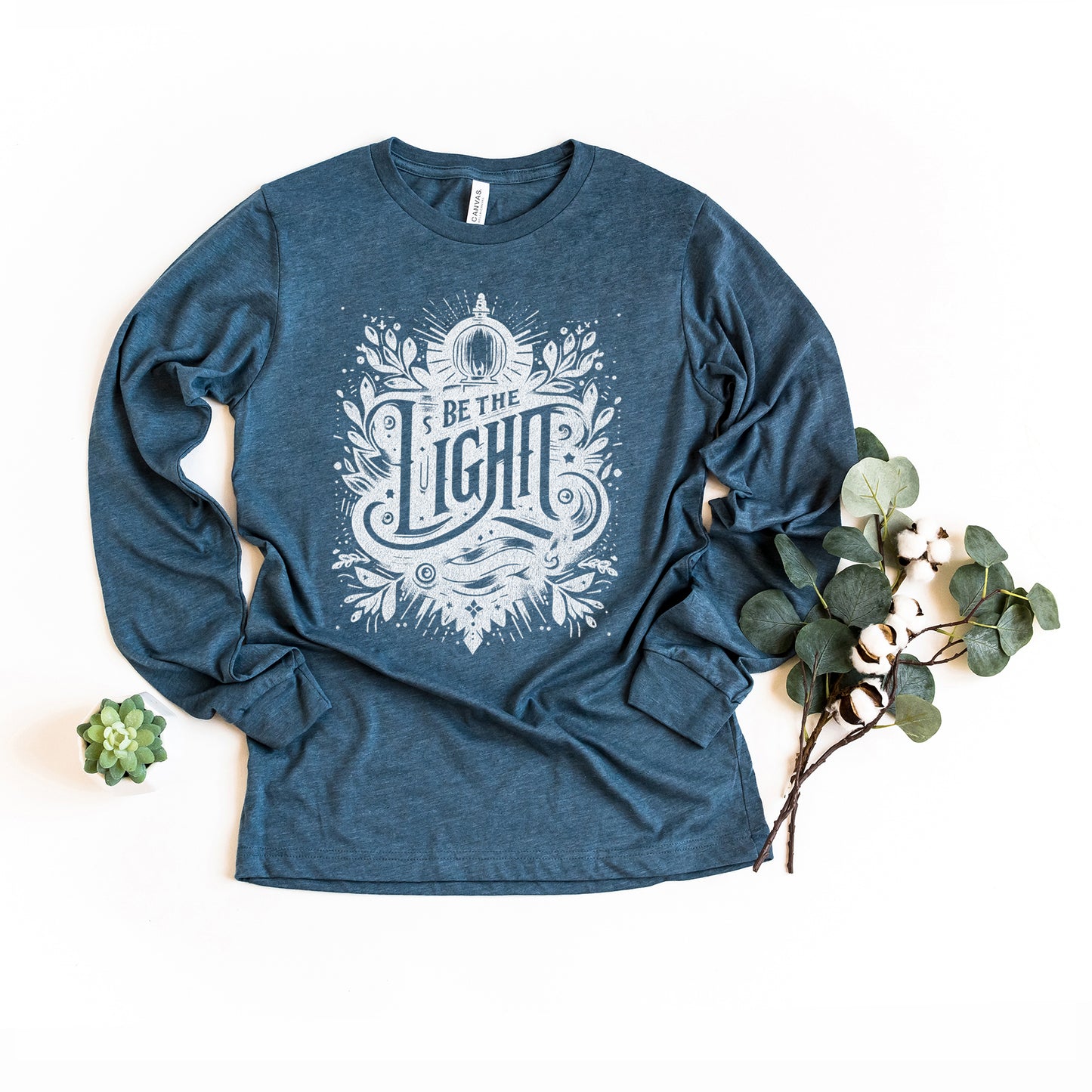 Be The Light Script | Long Sleeve Crew Neck