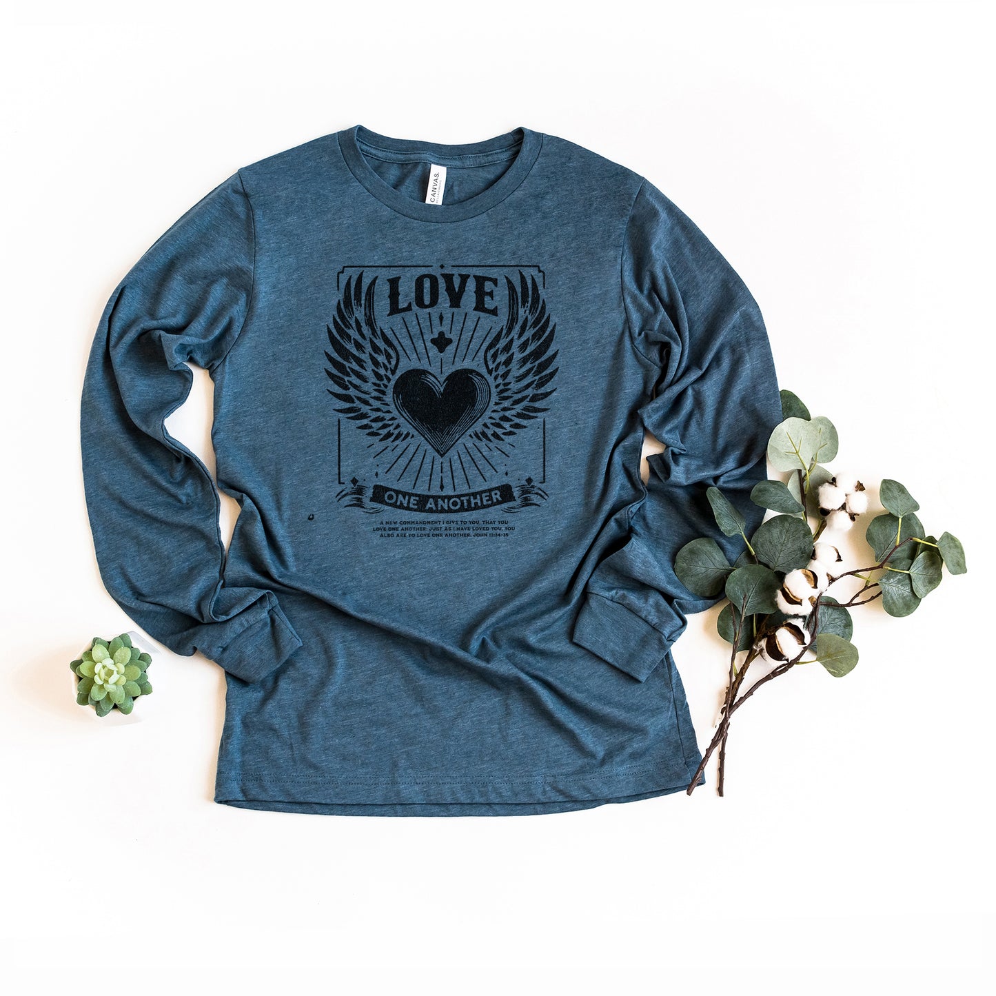 Love One Another Wings | Long Sleeve Crew Neck