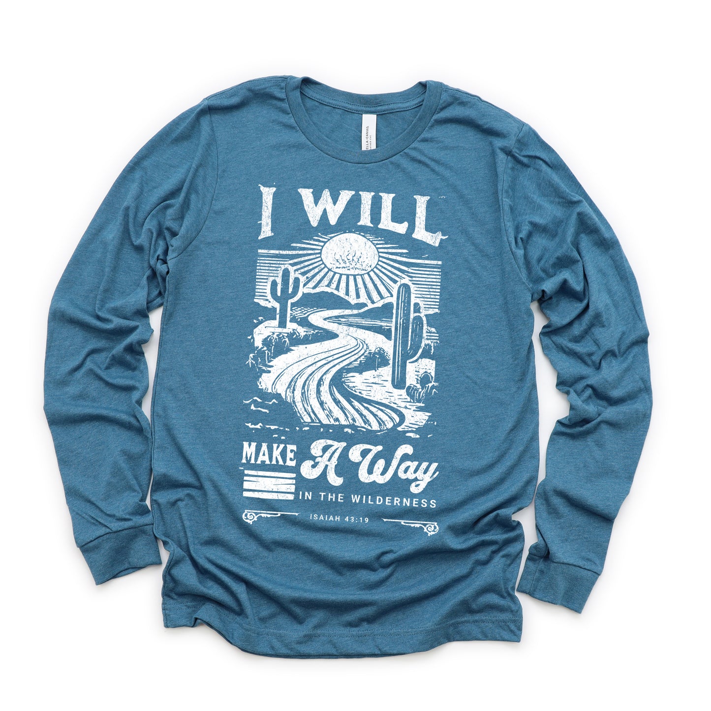 I Will Make a Way Cactus | Long Sleeve Crew Neck