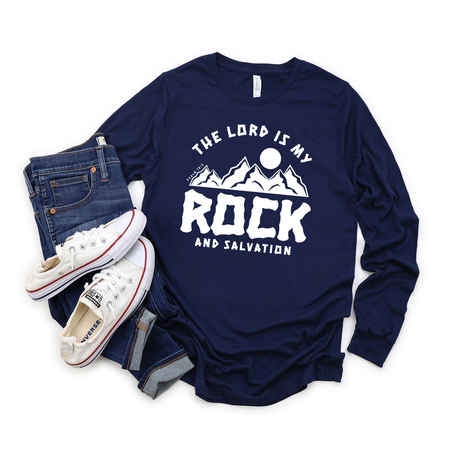 The Lord Is My Rock | Long Sleeve Crew Neck