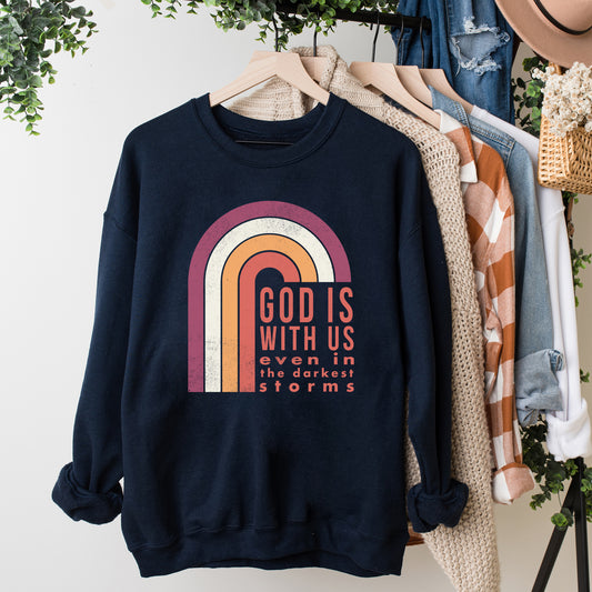 God Is With Us Rainbow | Sweatshirt