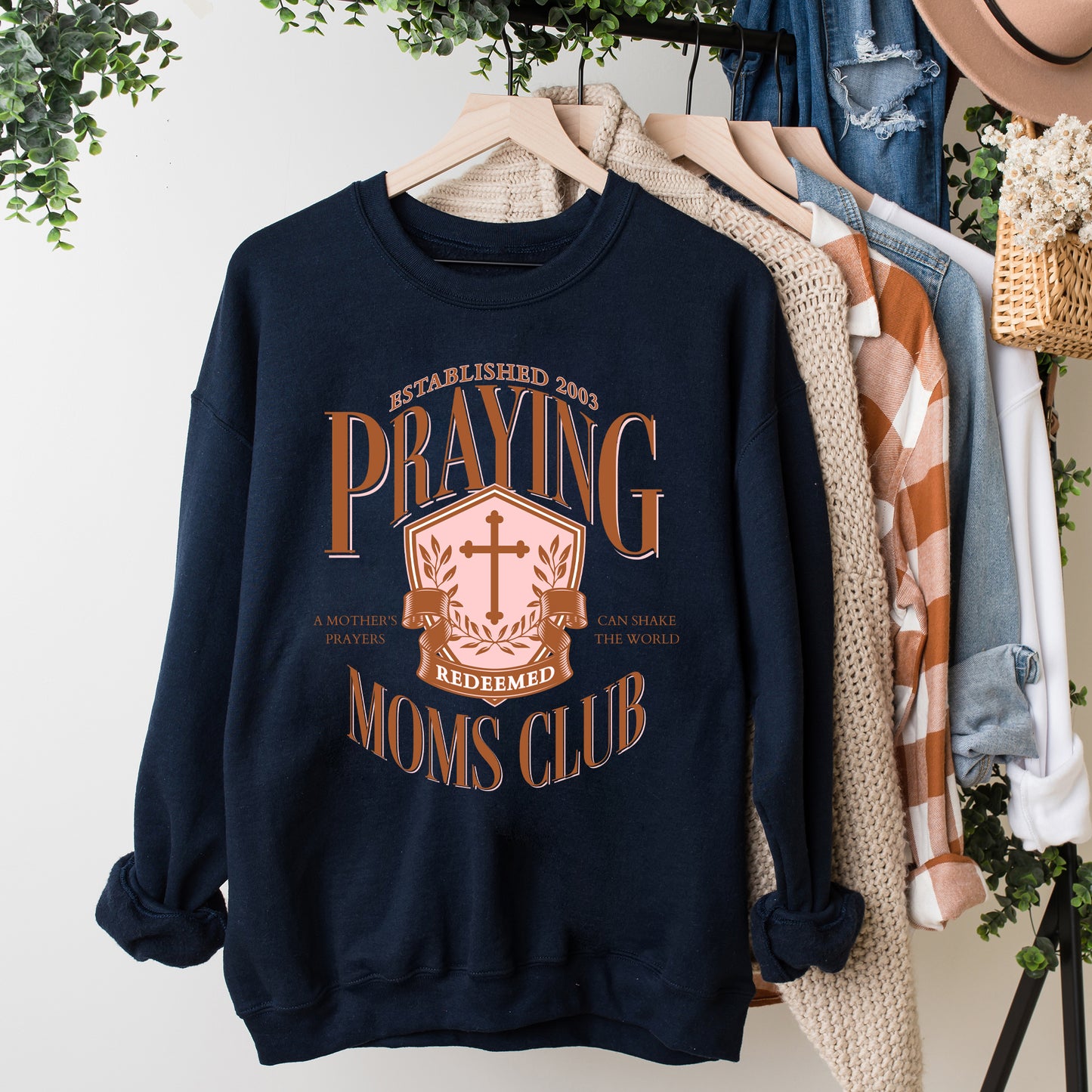 Praying Moms Club Cross | Sweatshirt