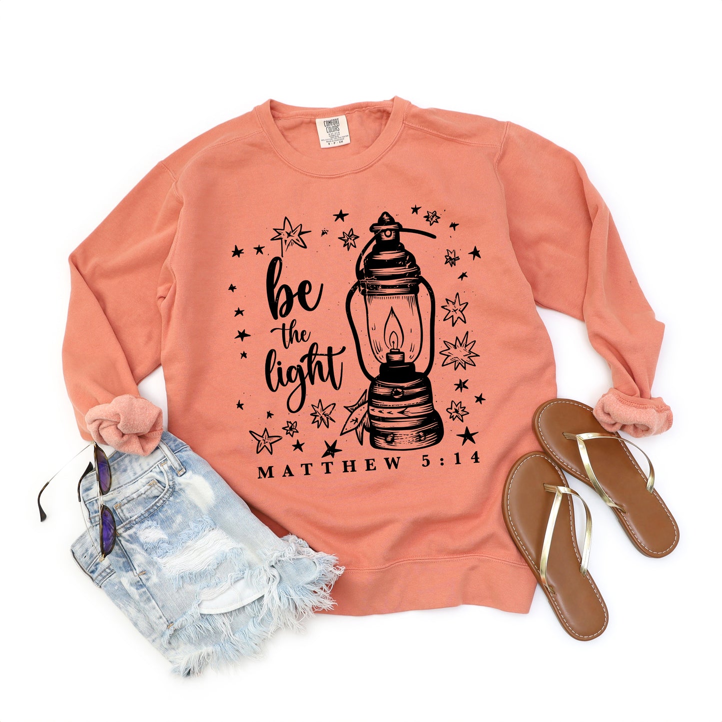 Be The Light Stars | Garment Dyed Sweatshirt