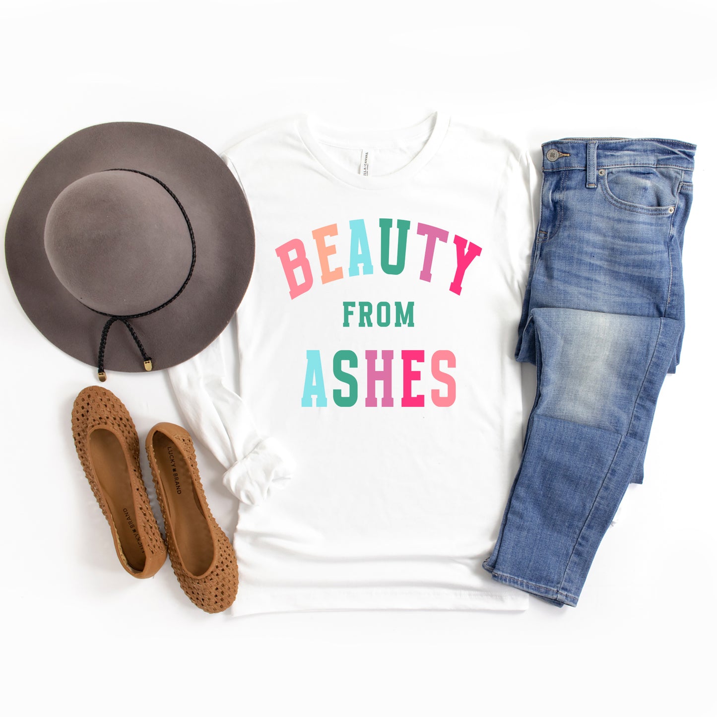 Beauty from Ashes Colorful | Long Sleeve Crew Neck