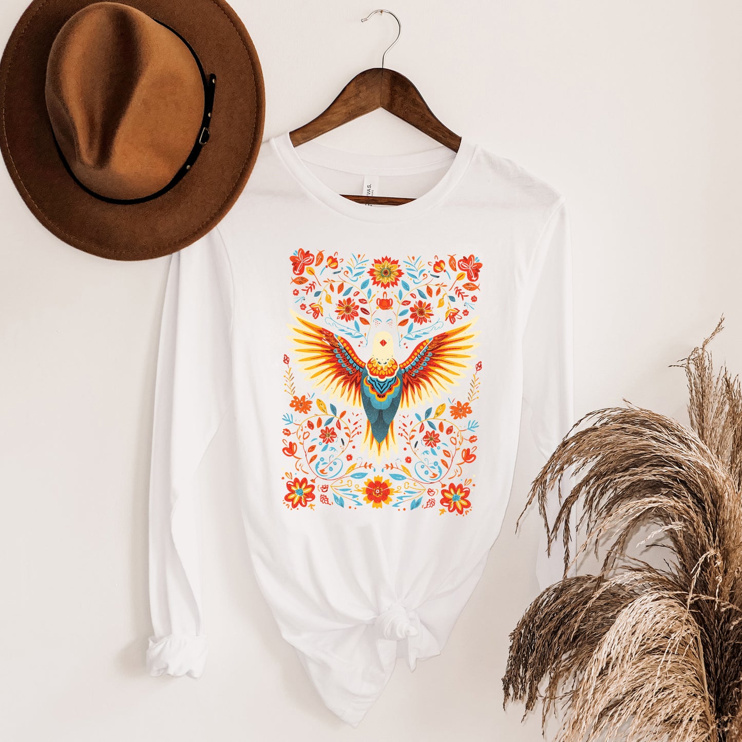 Holy Spirit Dove Floral | Long Sleeve Crew Neck