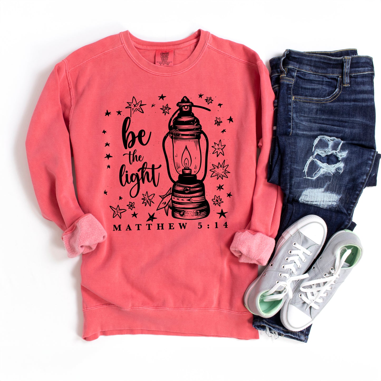 Be The Light Stars | Garment Dyed Sweatshirt