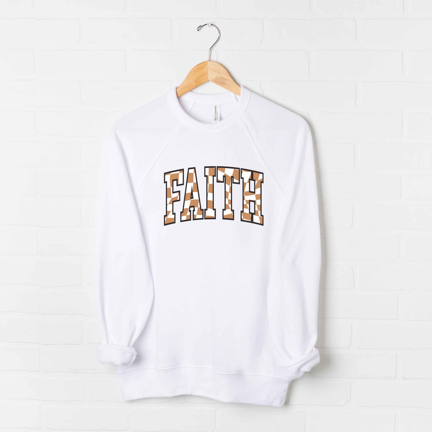 Checkered Faith | Bella Canvas Sweatshirt