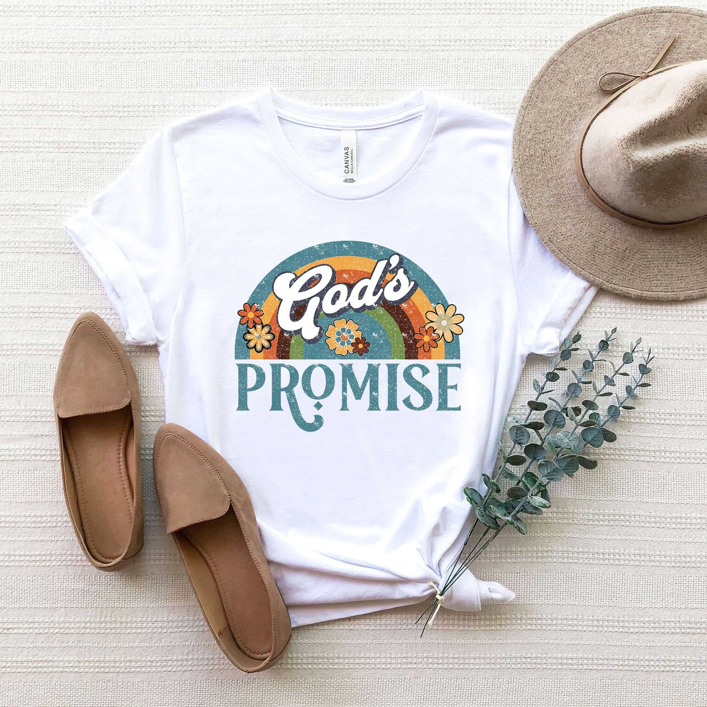 God's Promise Rainbow | Short Sleeve Crew Neck