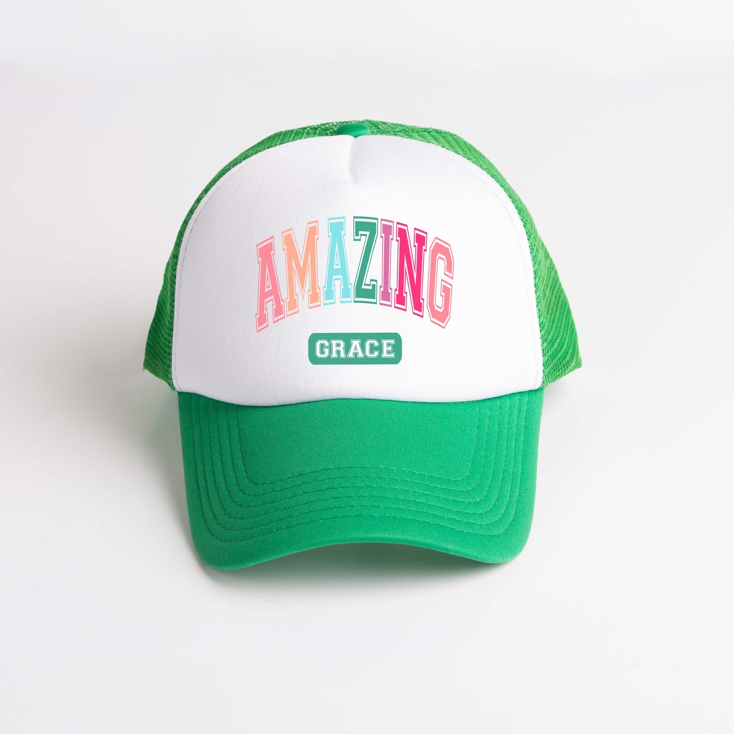 Grace Block Colorful | Foam Trucker Hat