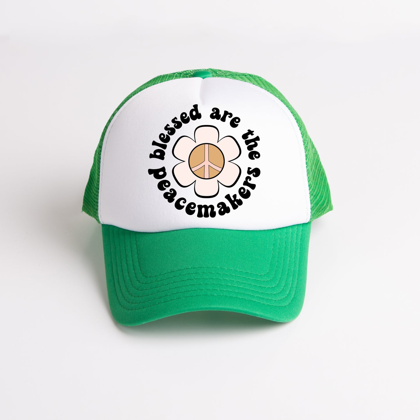 Blessed Are The Peacemakers Flowers | Foam Trucker Hat