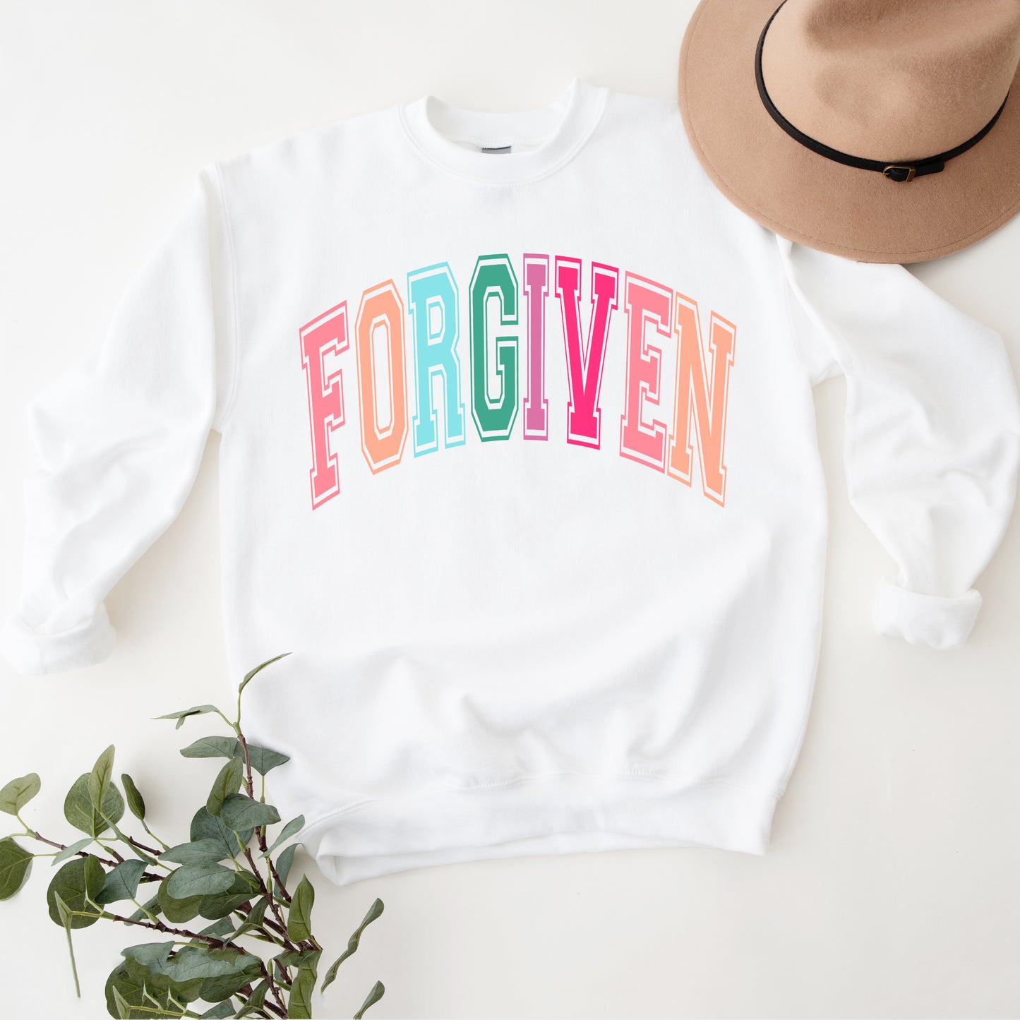 Forgiven Block Colorful | Graphic Sweatshirt