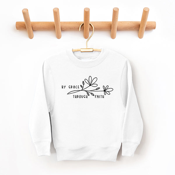 By Grace Through Faith Flowers | Youth Sweatshirt