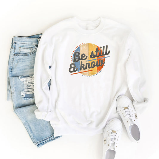 Retro Be Still And Know | Sweatshirt