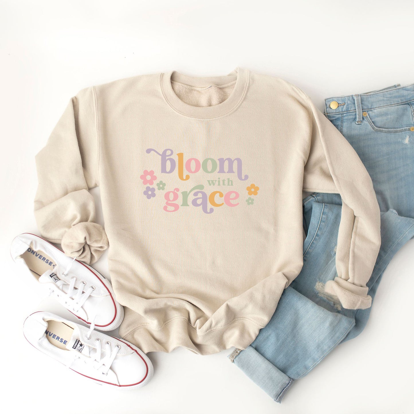 Bloom With Grace Retro | Sweatshirt