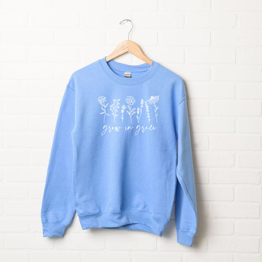 Grow In Grace Flowers | Sweatshirt