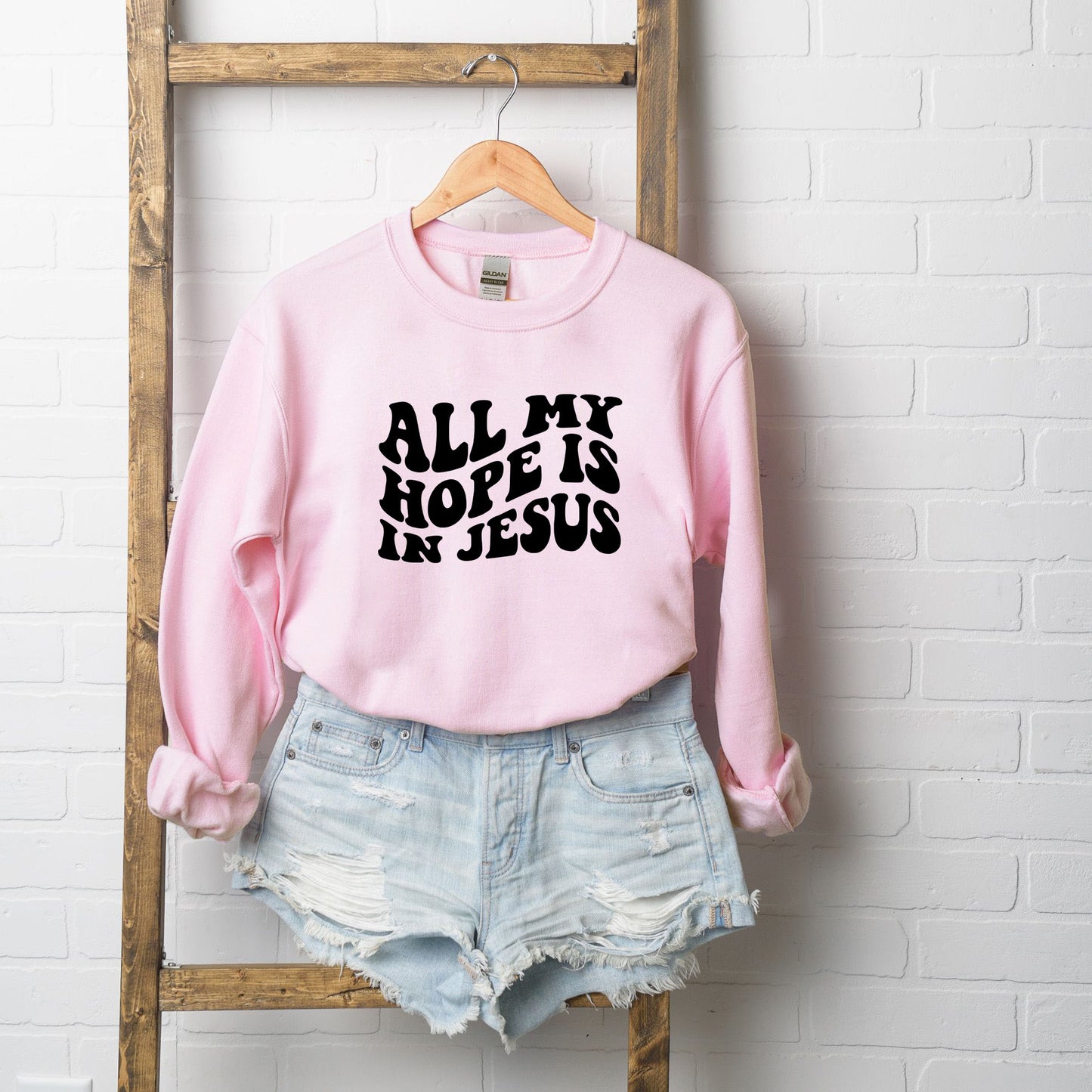 All My Hope Is In Jesus Wavy | Sweatshirt