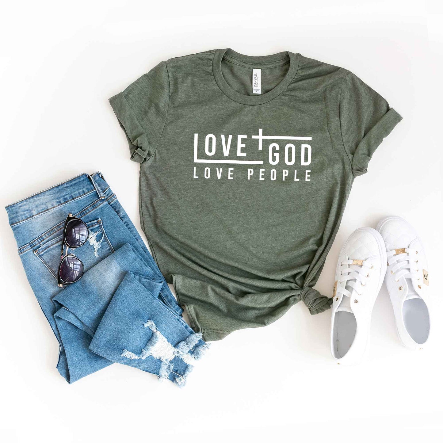 Love God Love People | Short Sleeve Crew Neck
