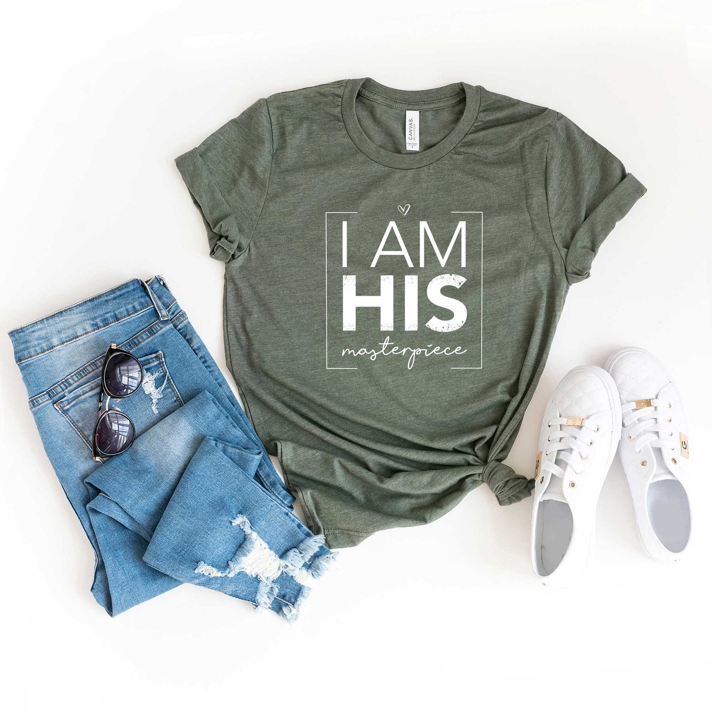 I Am His Masterpiece | Short Sleeve Crew Neck