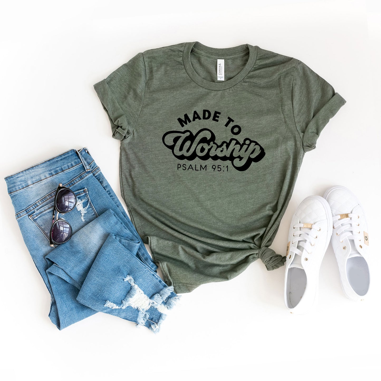 Retro Made To Worship | Short Sleeve Crew Neck
