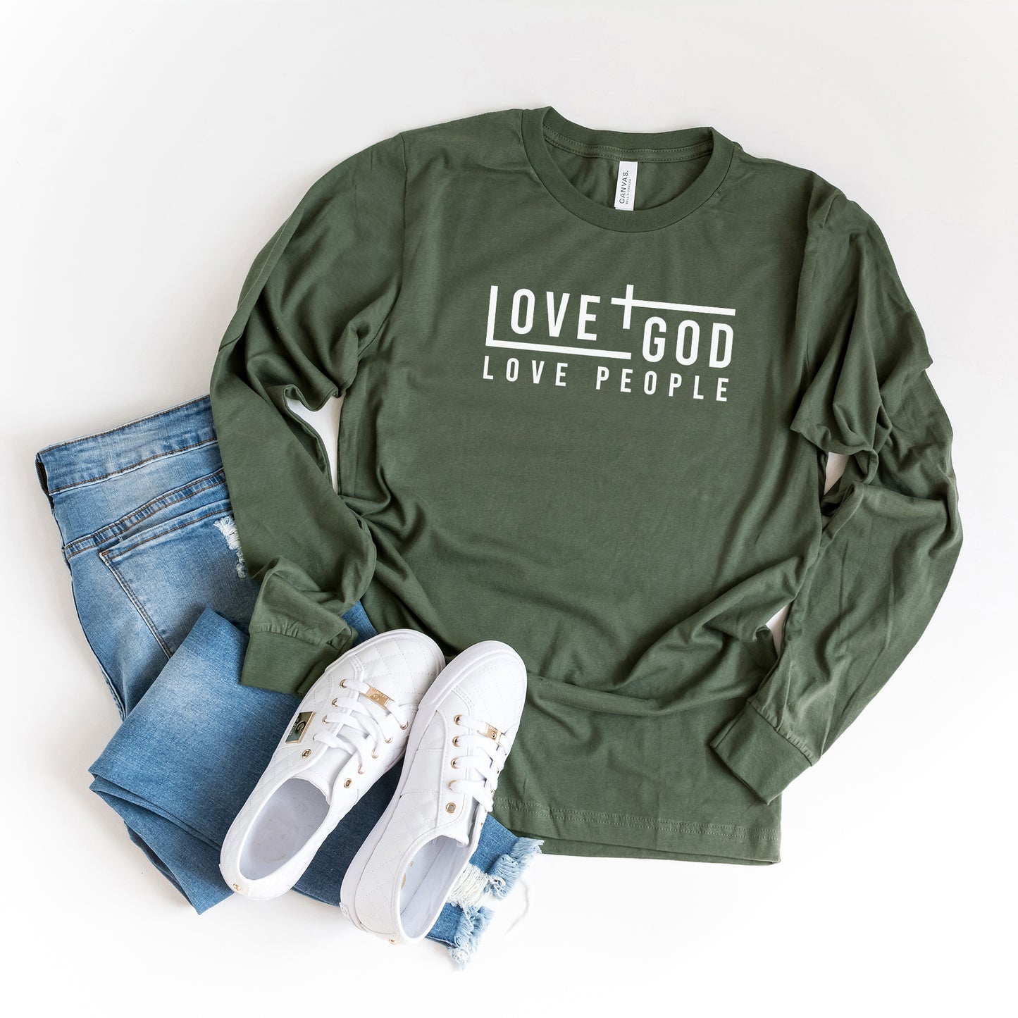 Love God Love People | Long Sleeve Crew Neck