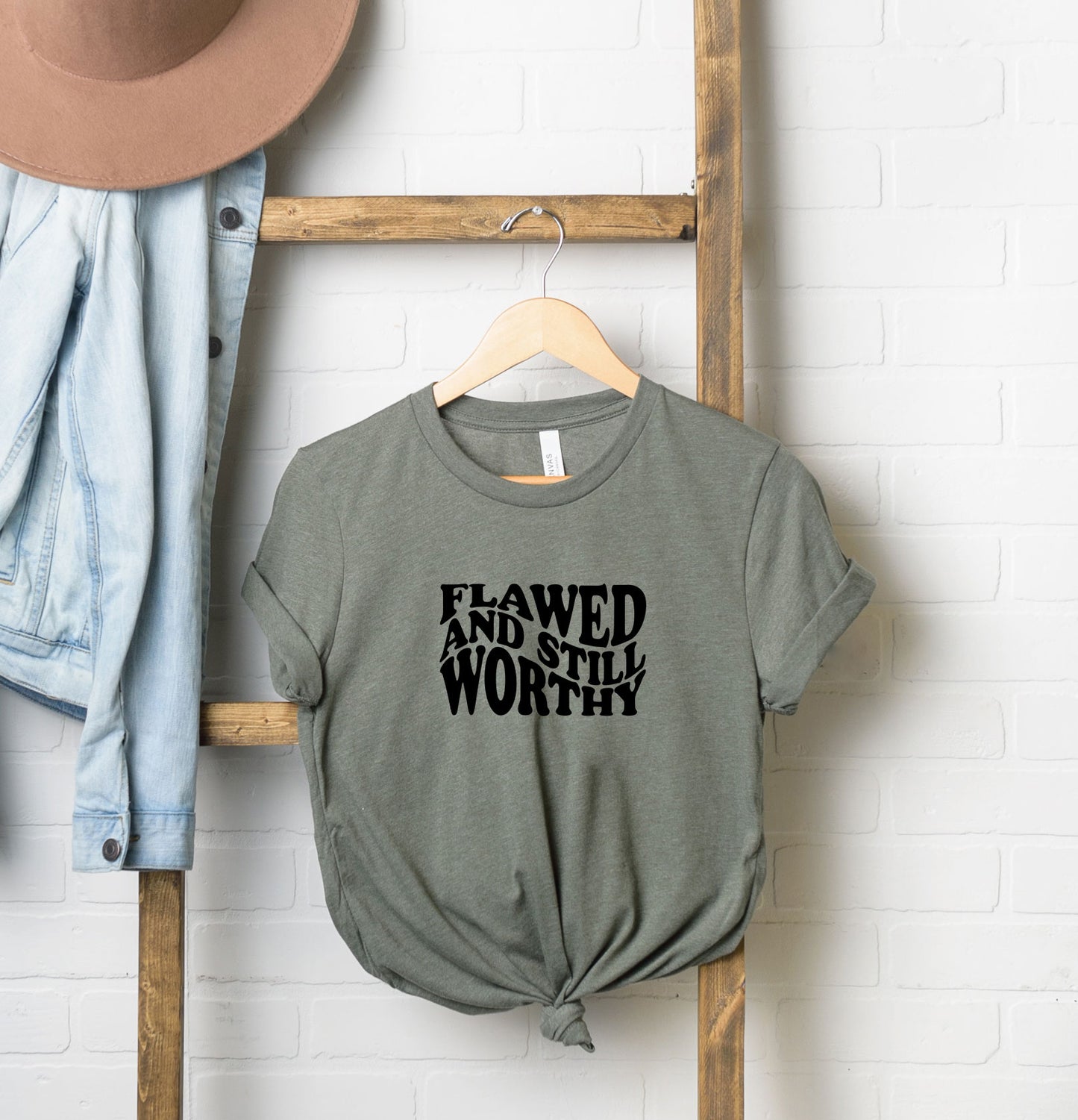 Flawed And Still Worthy | Short Sleeve Crew Neck