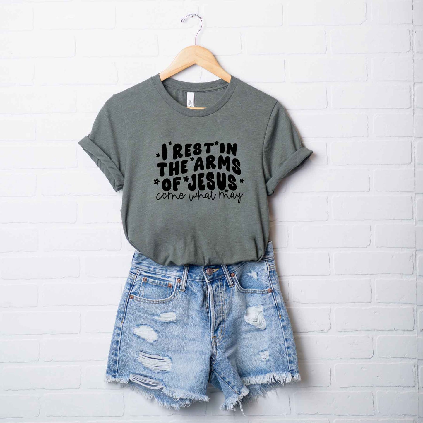 I Rest In The Arms Of Jesus | Short Sleeve Crew Neck