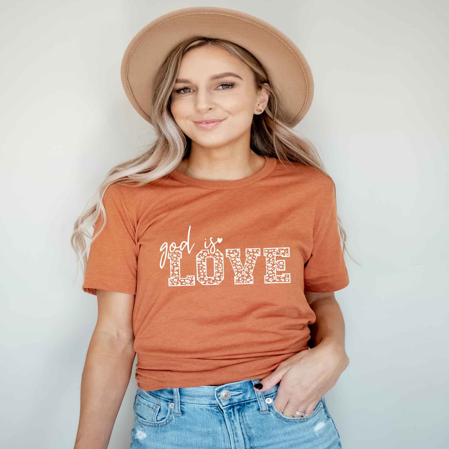 God Is Love Leopard | Short Sleeve Crew Neck