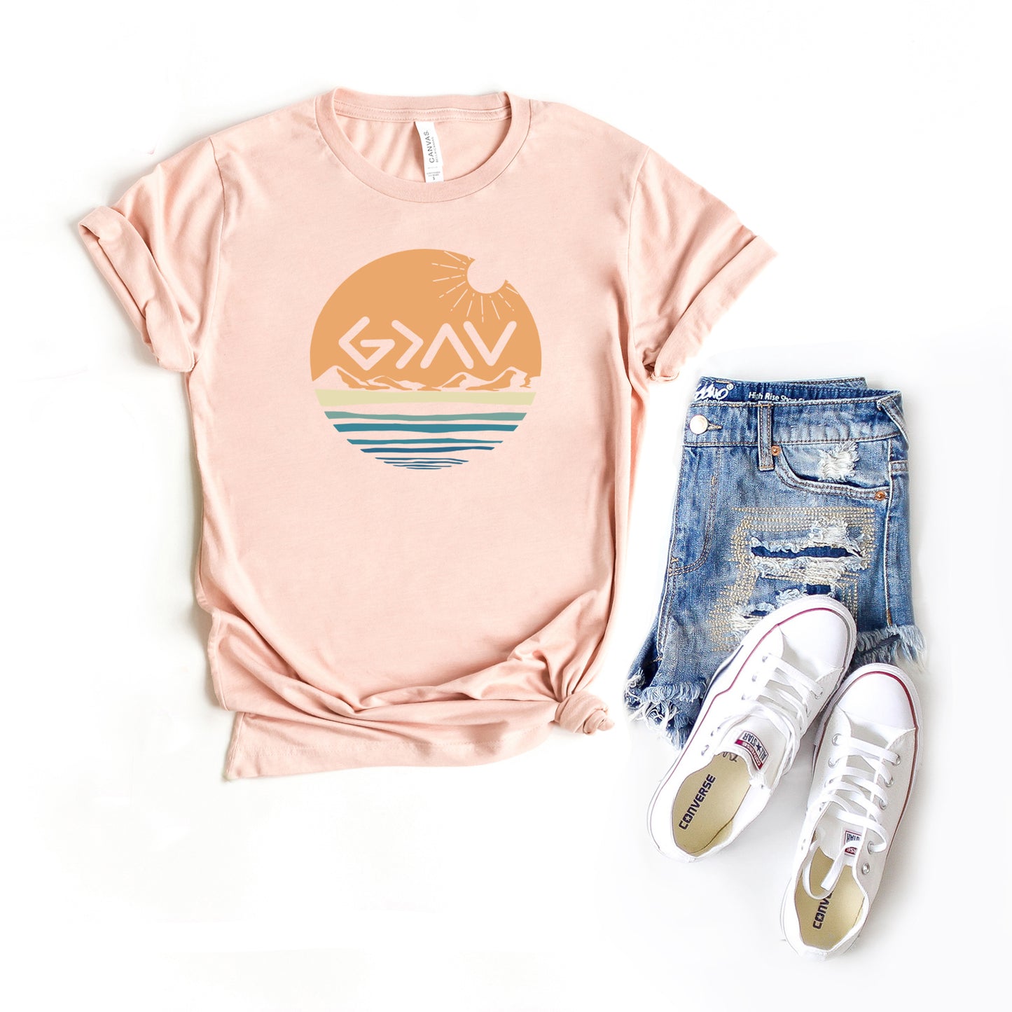 God Is Greater Sunset | Short Sleeve Crew Neck