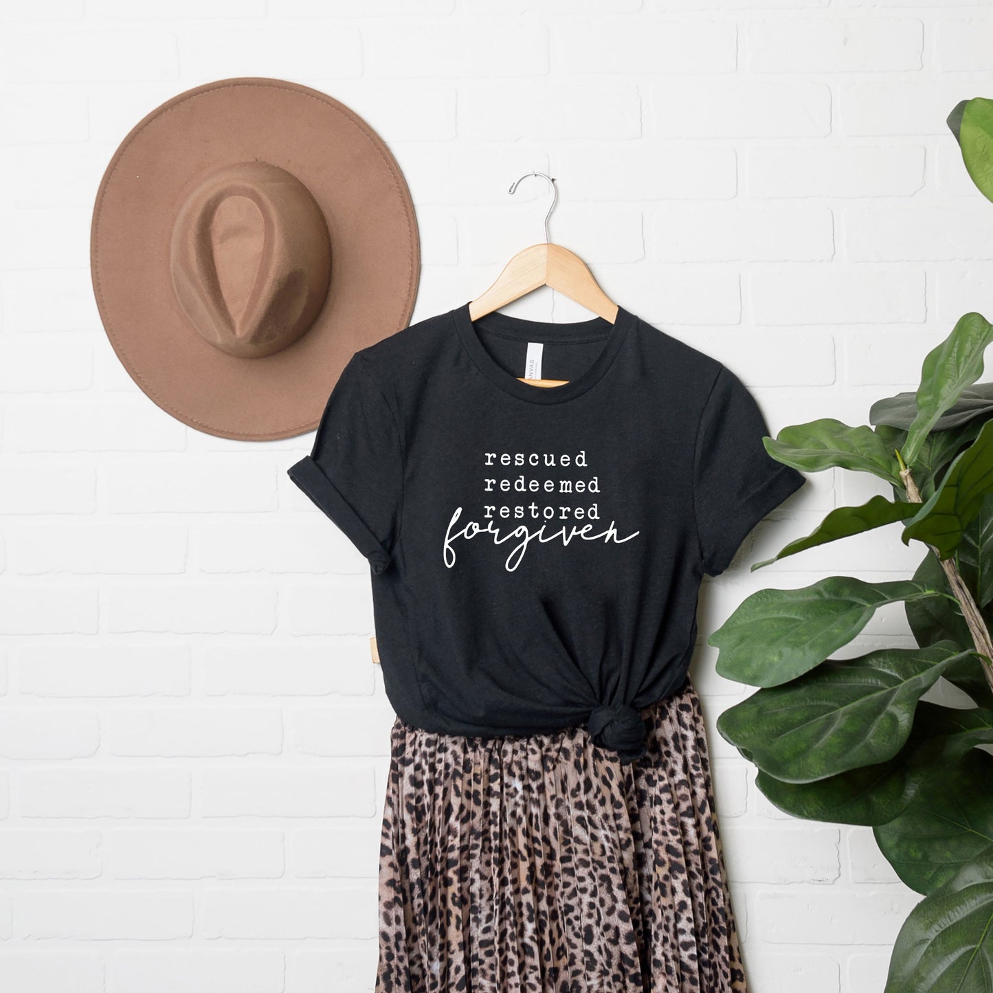 Rescued Redeemed Restored | Short Sleeve Crew Neck