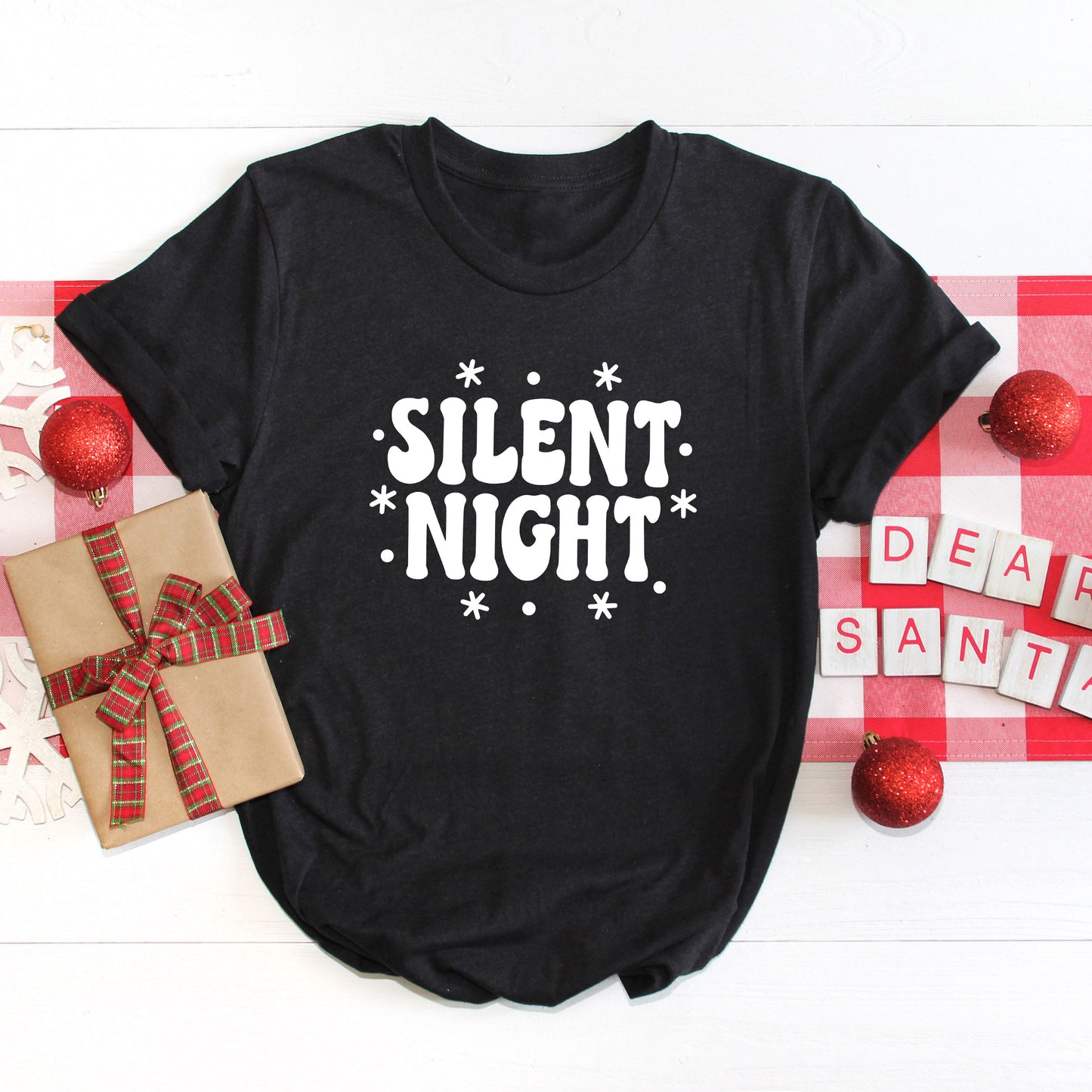 Silent Night Stars | Short Sleeve Crew Neck