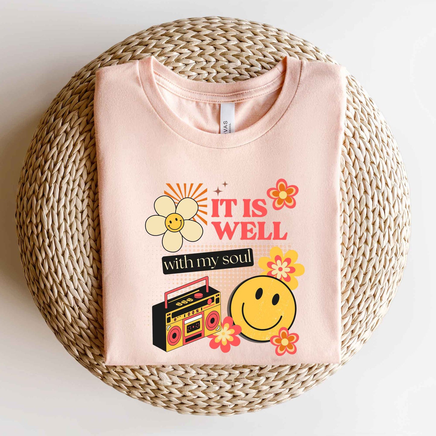 It Is Well Flower | Short Sleeve Crew Neck