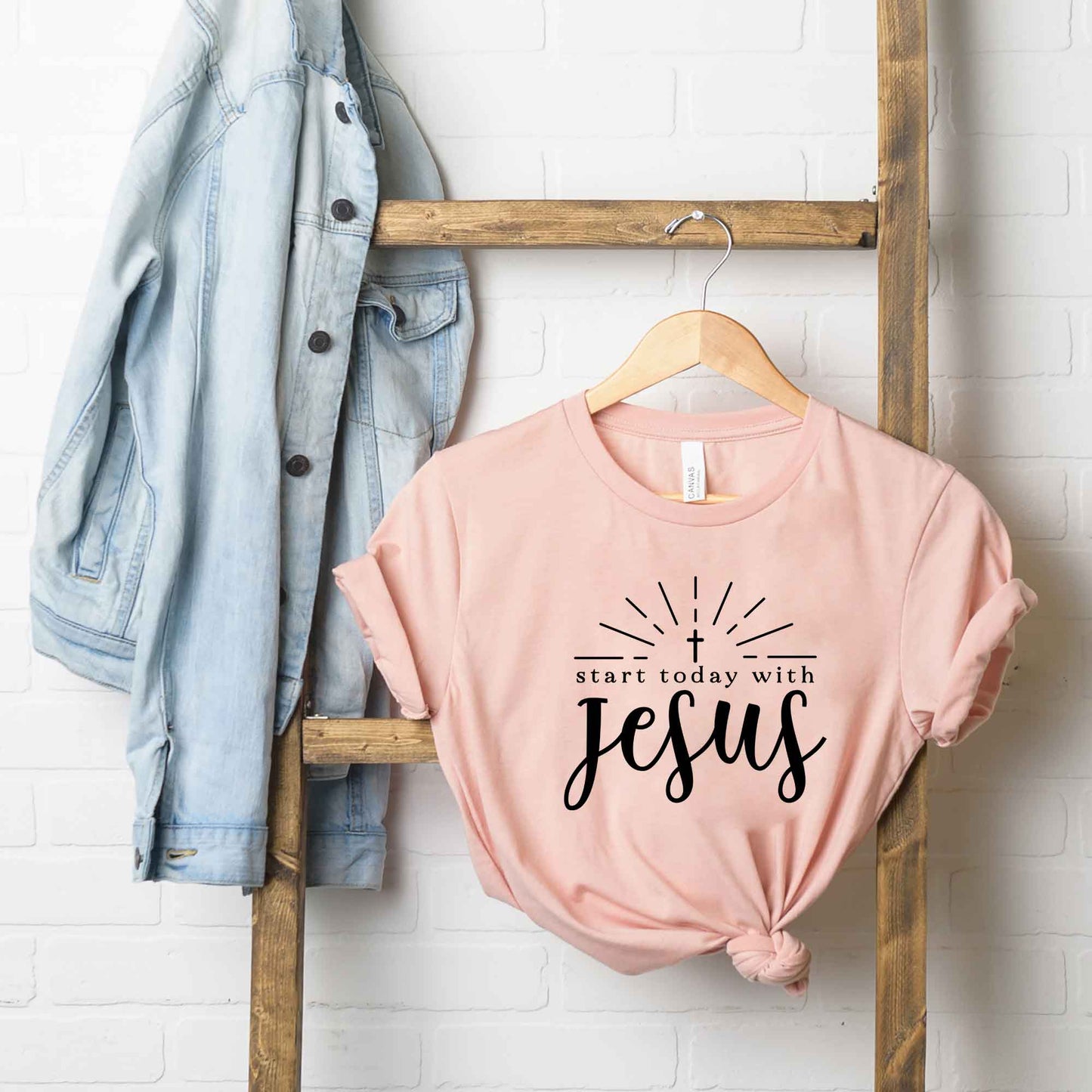Start Today With Jesus | Short Sleeve Crew Neck