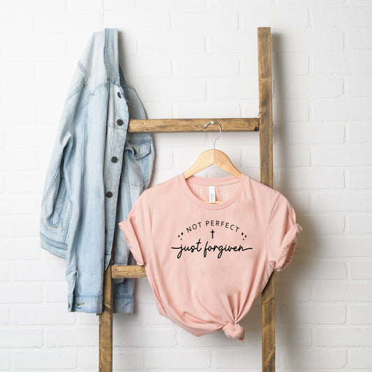 Not Perfect Just Forgiven Cross | Short Sleeve Crew Neck